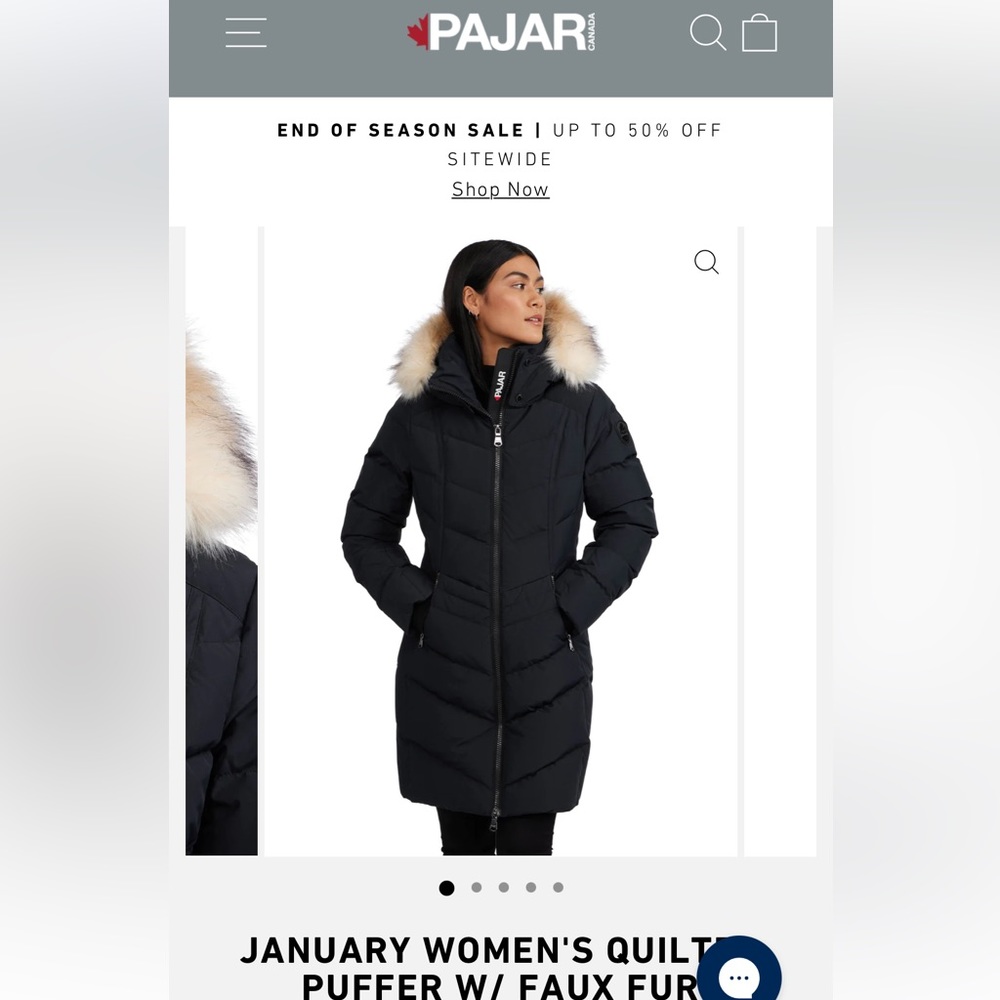pajar NWT January down puffer coat!